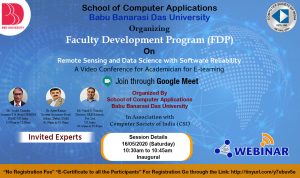 FDP Organized by School of Computer Applications